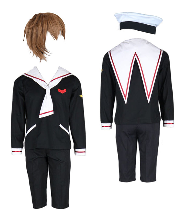 Kinomototo Sakurara Cosplay Anime Li Syaoranan Cosplay Black Uniform Men's Suit Halloween Costumes