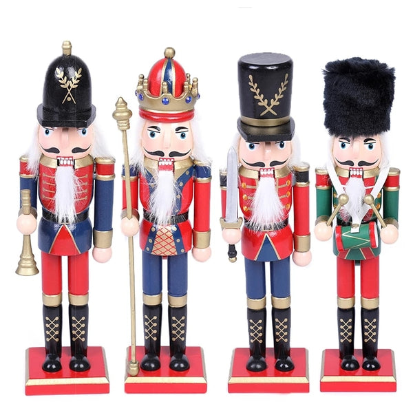 Christmas Decoration 30cm Wooden Nutcracker Soldier Christmas Decorations for Home 2022 Wooden Pendants New Year 2023 Xmas Gifts