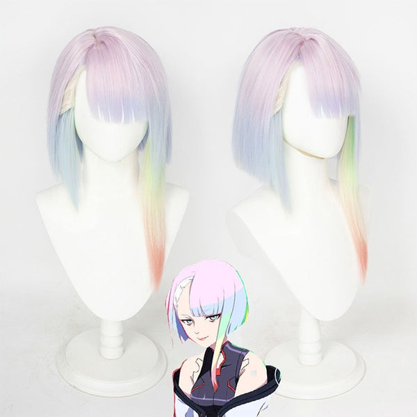 Anime Cyberer punknk Edgerunnersrs Lucy Cosplay Wig Anime Edgerunnersrs Cosplay Lucynana Kushinadada Cosplay Multicolor Hair