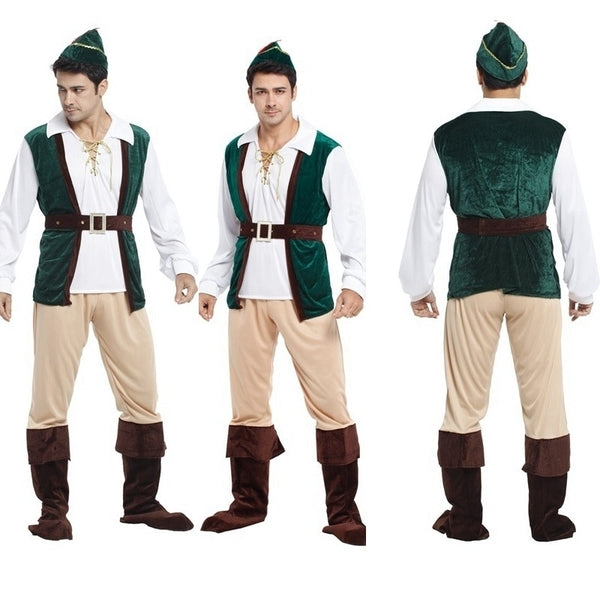 Peter Pan Kostüm Erwachsene Cosplay für Erwachsene Männer Frauen Halloween-Kostüme für Männer Erwachsene Carvinal Robin Hood Forest Prince Männer