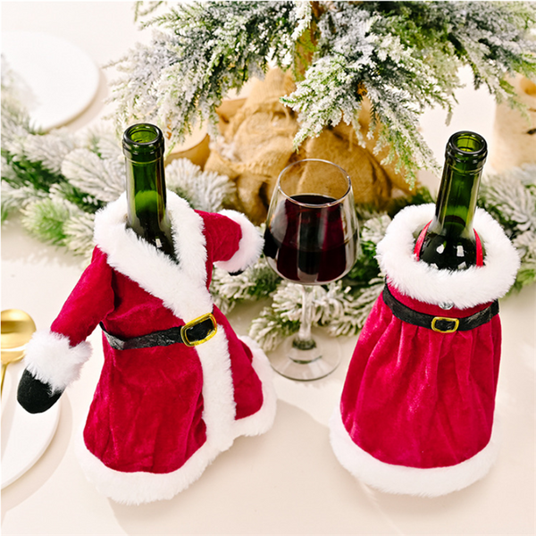 Navidad Wine Bottle Dust Cover Noel Christmas Decoration for Home Xmas Dinner Decor Christmas Gift Tree Ornament New Year 2023