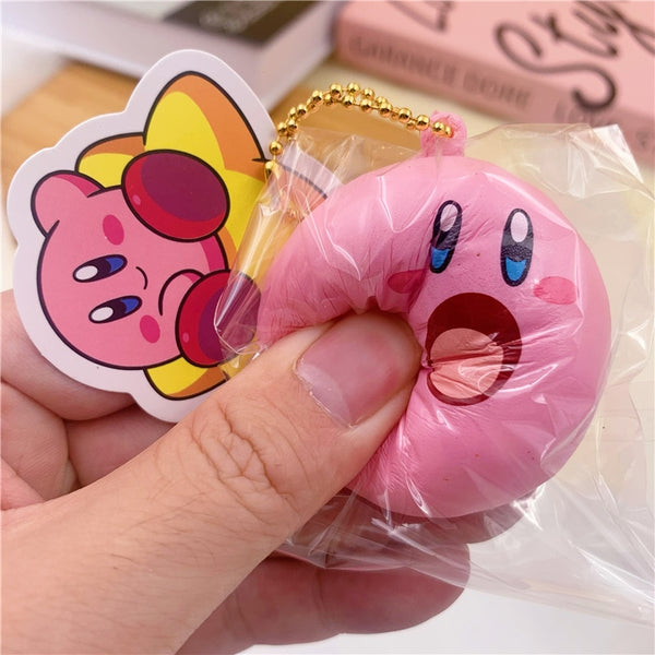 5cm Kirby Star Decompression Soft Cartoon Simulation Bread Slow Rebound Squishy Pendant Cute Kids Gift