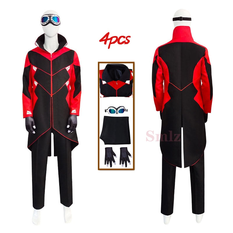 Dr Eggmanman Jacket Pants Cosplay Costume Men's Halloween Ivovo Robotn ...