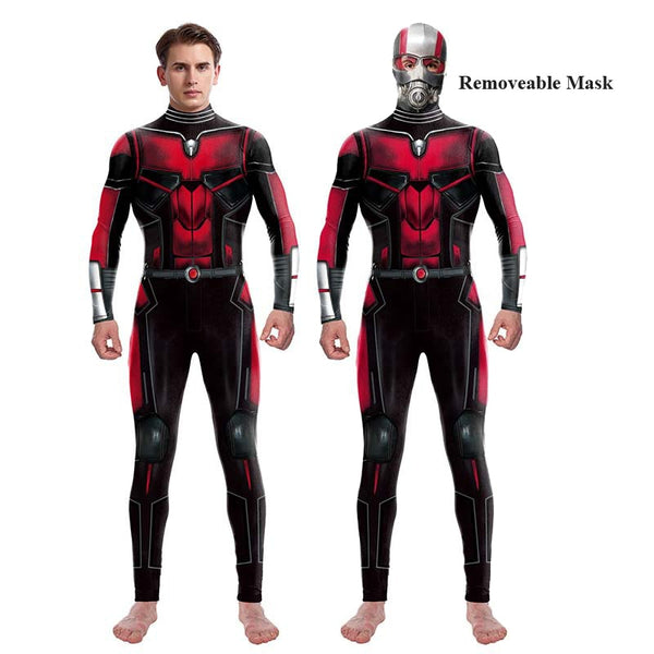 Hanknk Costume Ant Pymym Man Cosplay Jumpsuit Zentai Bodysuits With Removeable Mask Halloween Carnival Party Suit
