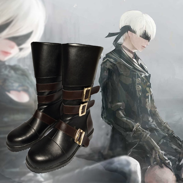 Game Anime Cosplay NieR Automata 9S YoRHa Boots Shoes  Adult Halloween Party Costume Accessories  Custom Made