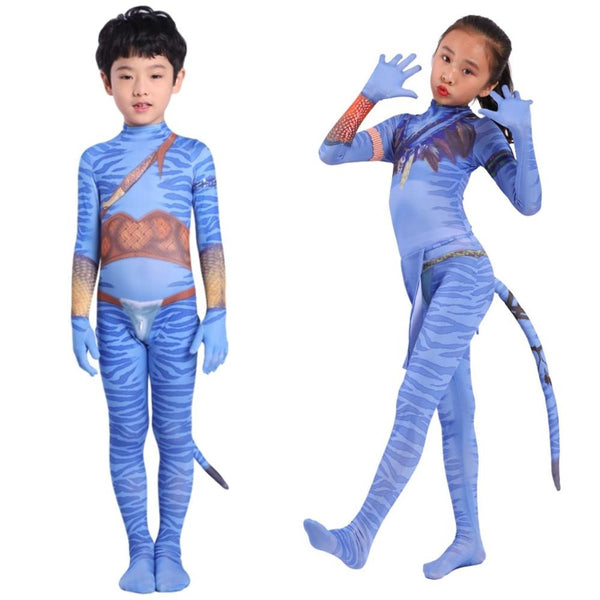 Avatar Cosplay Kostüme Jake Sully Neytiri Halloween Kostüme für Kinder Film TV Jungen Mädchen Kostüm Overalls Weihnachtskostüm