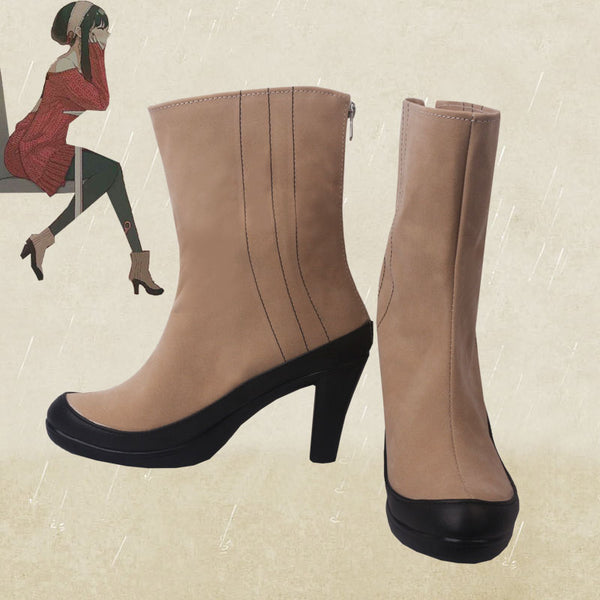 SPYs Girls My FAMILYs Yoror Forgerer Cosplay Shoes High Quality Khaki Boots