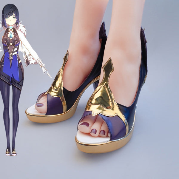 New Anime Game Genshing and Impacts Yelanan Cosplay Women Shoes Boots Props Halloween Party Accessories Customization Cheap