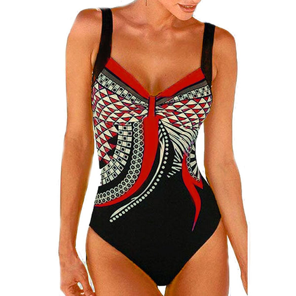 Einteilige Badeanzüge Badeanzug für Frauen Bodysuit Frauen weibliche Badebekleidung Bad Kleidung Strandkleidung mit Pad Wire Free Print
