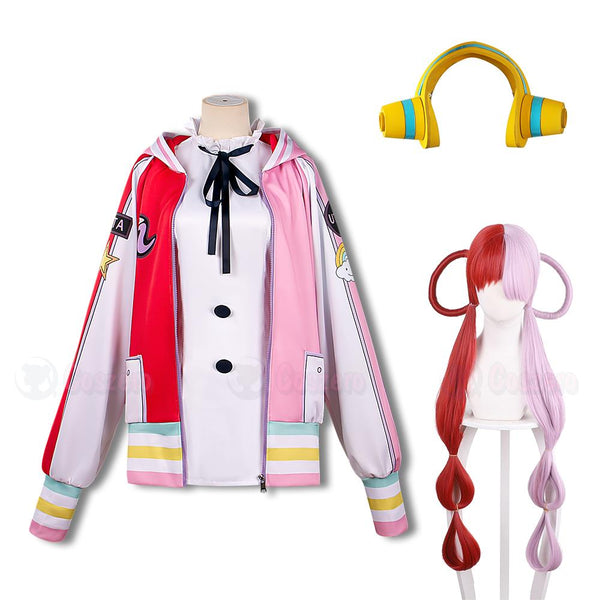 Anime One C Piece Film Red Utata Cosplay Costume Women Cute Dress Uniform Halloween Party Jackets Coat Dresses Suit