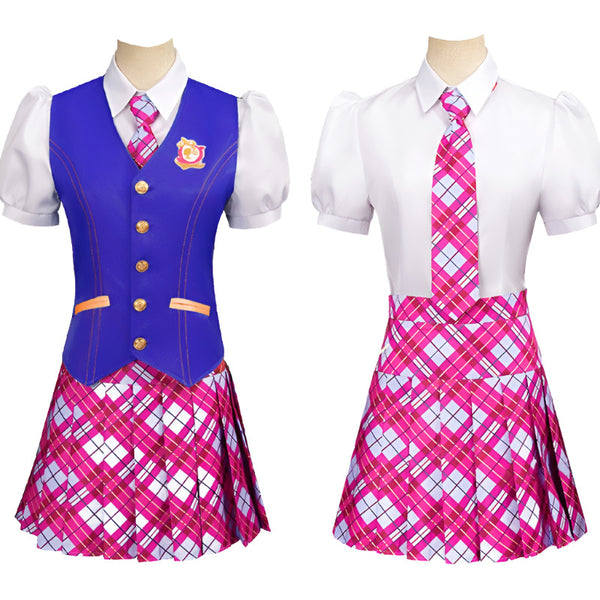Devin Cospaly Delancy Anime Princess Charm School Costume Women Blair Delancy Top Skirts Vest Set Halloween Clothing