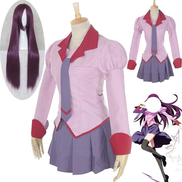 Anime Monogatariri Series Senjougaharara Hanekawawa Kanbaruru School Uniform Cosplay Costume Halloween Party costume