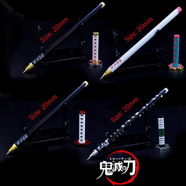 Devil's Blade Japan Anime Manga Pen Office Supplies Demon cos Slayer Kimetsu No Yaiba Tanjirou Nezuko Knife Sword Weapon Model Pens