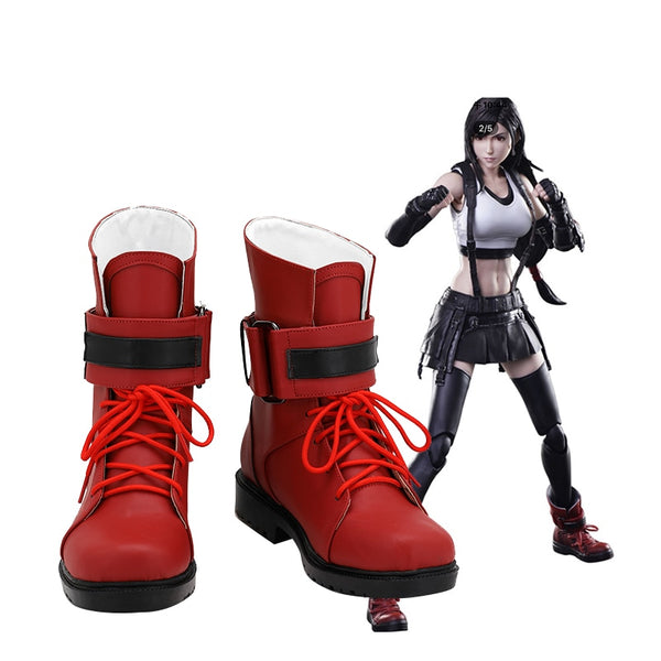 FF Cosplay Tifa Lockhart Shoes Costume Boots Halloween Carnival Party Cosplay Shoes