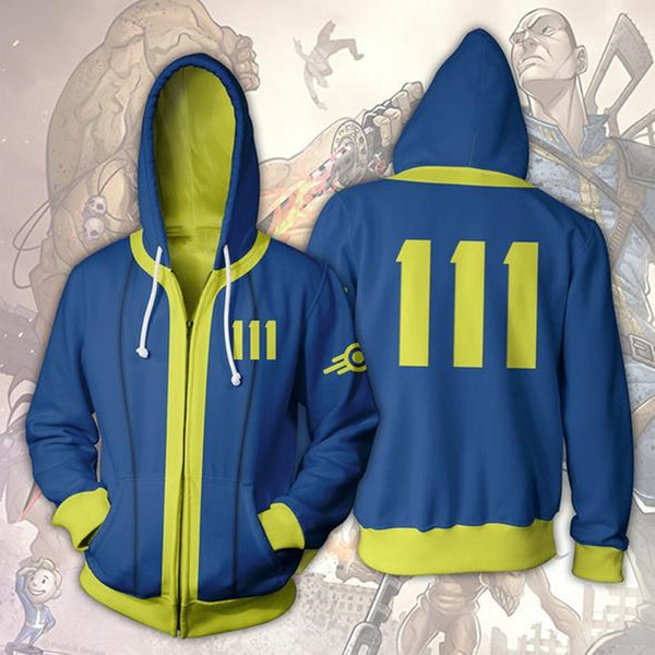 Hoodie Fallout 4 Cosplay Costume 3D Printed Casual Jacket Sweatshirt