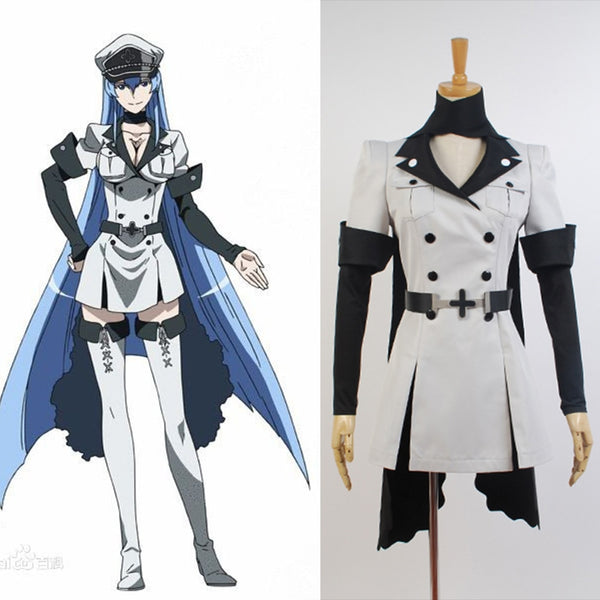 Cosplay Akame ga KILL Esdeath Empire General Apparel Full Set Uniform Outfit Cosplay Costume