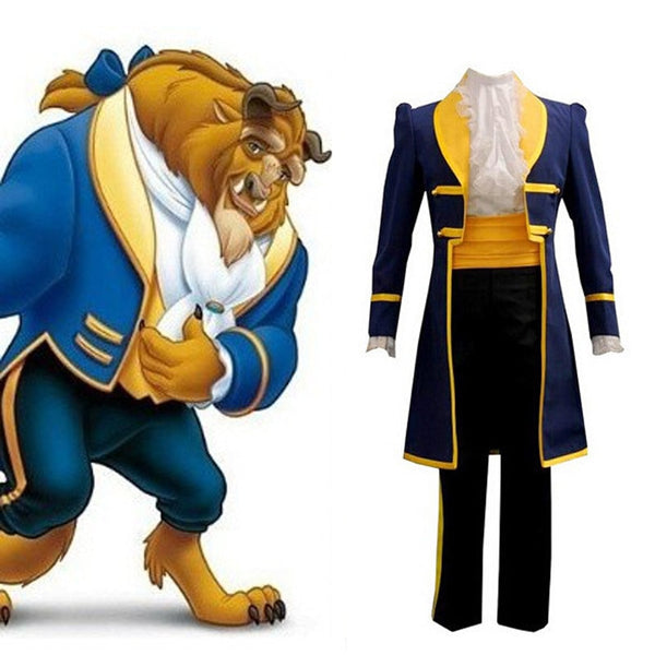 Movie Beauty and the Beast Cosplay Costume Adult Man the Prince Beast Clothes cosplay fantasy halloween costumes