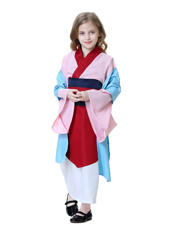 Robe Mulann Dresses Kids Costumes Halloween Costumes for Kids Mulann Cosplay Anime Princess Dress Girl Carnival Costumes Movie