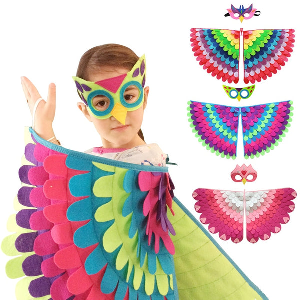 Kinder Tierkostüm Vögel Filzflügel Spaß Cosplay Halloween Kostüme Schmetterlingsflügel