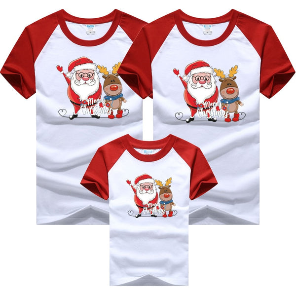 Christmas Family Outfits Dad Mom and Me Father Mother Daughter Son Christmas New Year T-shirts Outfits Family Matching Clothes