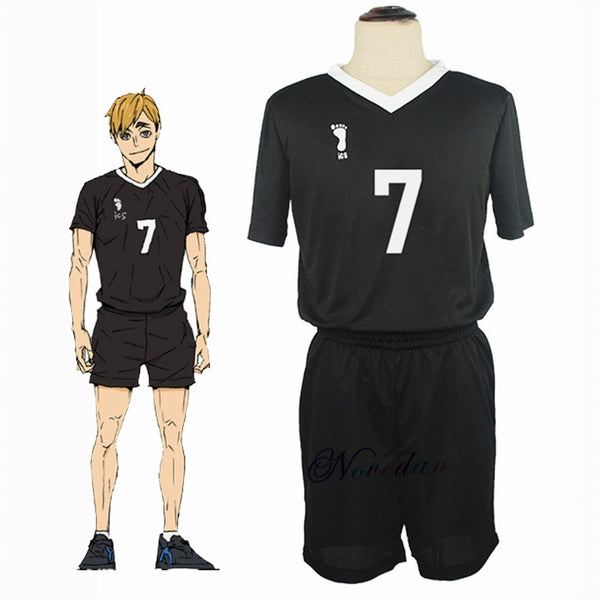 Haikyu Inarizaki High School Miya Atsumu Cosplay Costume Black Suit Uniform Anime Volleyball Jersey Sportswear