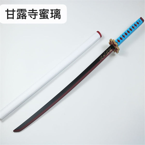 Neue 104cm Kimetsu no Yaiba Schwert Waffe Dämonentöter Kanroji Mitsuri Cosplay Schwert 1:1 Anime Ninja Messer PU Waffe Requisite