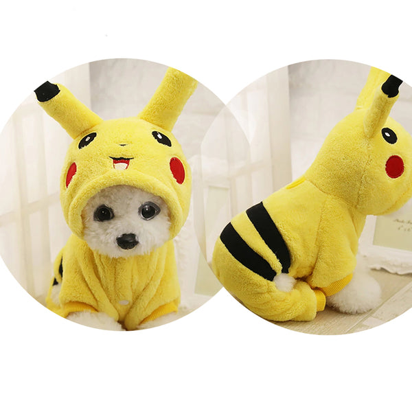 Pet Clothes Autumn Winter Cute Cat Costume Cartoon Cosplay Cat Coat Home Pajamas Hoodie Cat Outfit Kitten Clothes Lovely Fashion