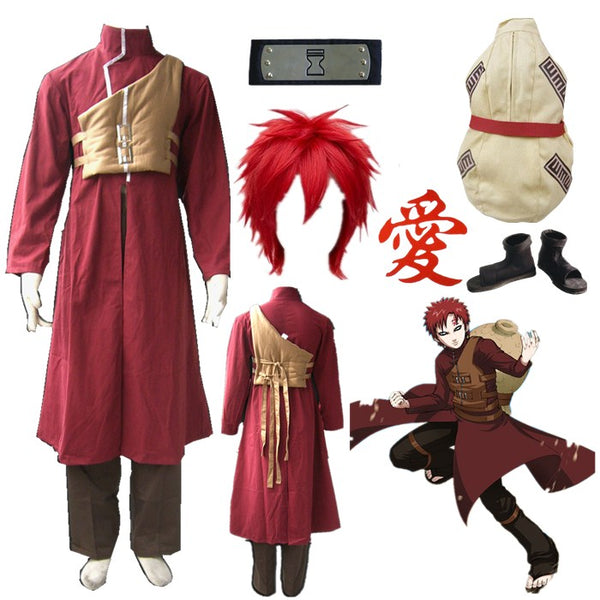 Shippuuden Gaara Kazekage 3. Rote Cosplay-Kostüm-Outfits