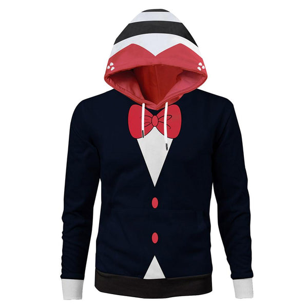 Hazbin Cosplay Hotel HELLUVA BOSS Moxxie 3D-Druck-Hoodie für Erwachsene, Jacke, Sweatshirt, Pullover, Mantel