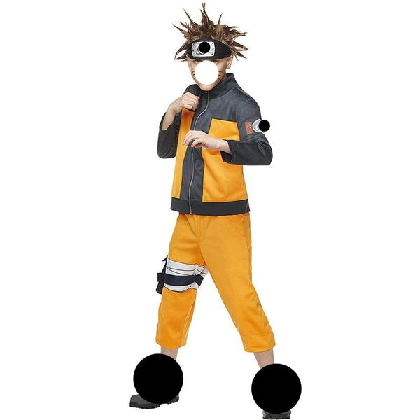 Japanese Anime Cosplay uUzumakiI Costume For Kids Orange Jacket Halloween Costumes