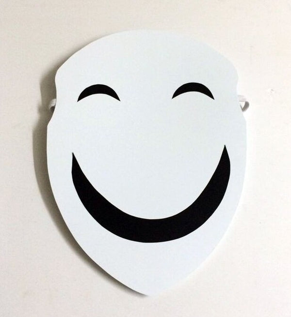 Black Bulletet Hirukoko Kagetanene antagonistst Promoterer Initiatoror White a Smile Mask Man Cosplay Accessories Prop