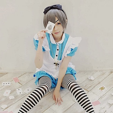 Black Cosplay Cielel Phantomhiveve Cosplay Maid Unifrom Dress