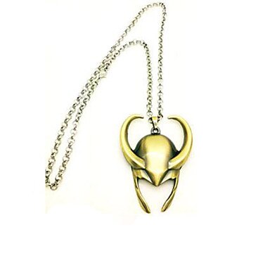 IThor The Dark World Loki Helmet Necklace Movie Cosplay Accessory