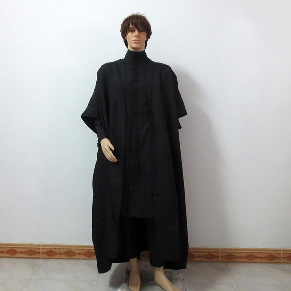 School Professor Severusus Snapepe Christmas Party Halloween Uniform Outfit Cosplay Costume Customize Any Size