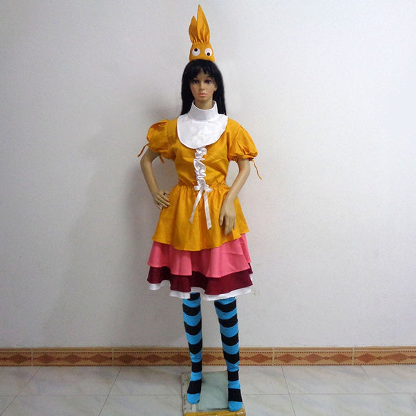 Tsukiki Monogatariri Ononokiki Yotsugigi Fluffy Dress Christmas Party Halloween Uniform Outfit Cosplay Costume Customize Any Size