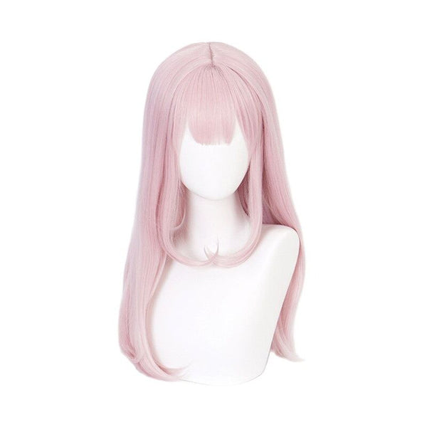 Fujiwarara Chikaka 55cm Pink Long Curls Wig Anime Kaguyaya Samama Love Is a War Heat Resistant Hair Cosplay Costume Wigs + Wig Cap