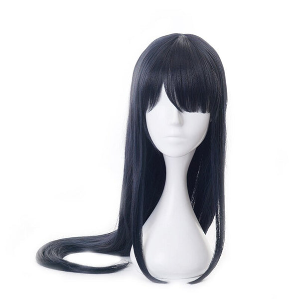 High a Rise Invasionon Honjojo Yuriri Honjouou Dark Blue Long Wig Cosplay Costume Heat Resistant Synthetic Hair Women Wigs