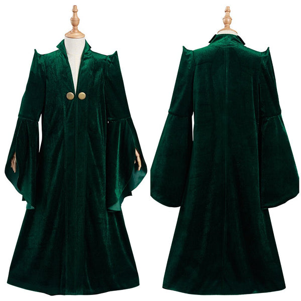 Professor Minerva McGonagall Lange Robe Cosplay Kostüm Kinder Kinder Mantel Halloween Karneval Anzug