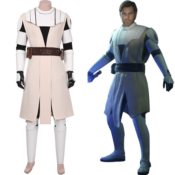 Star Cosplay The Clone Obi Wan Kenobi Cosplay Kostüm Uniform Outfits Mantel + Hose Full Set