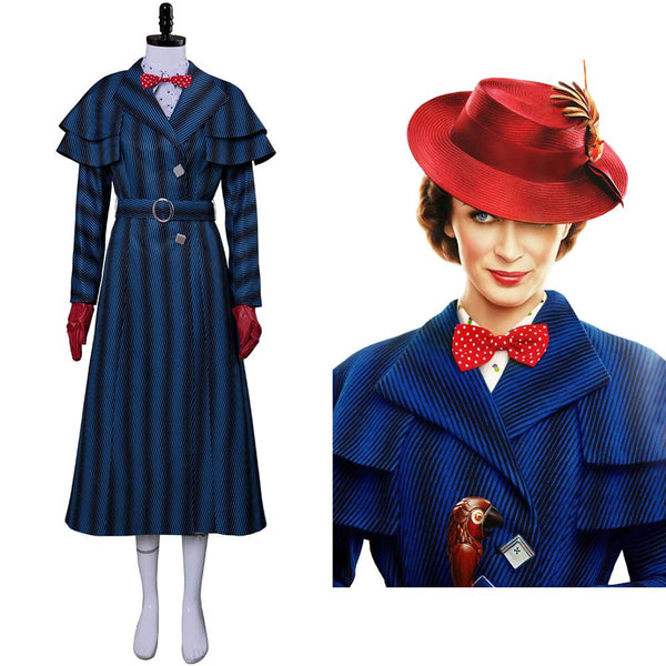 Mary Cosplay Poppins Returns Costume With Hat