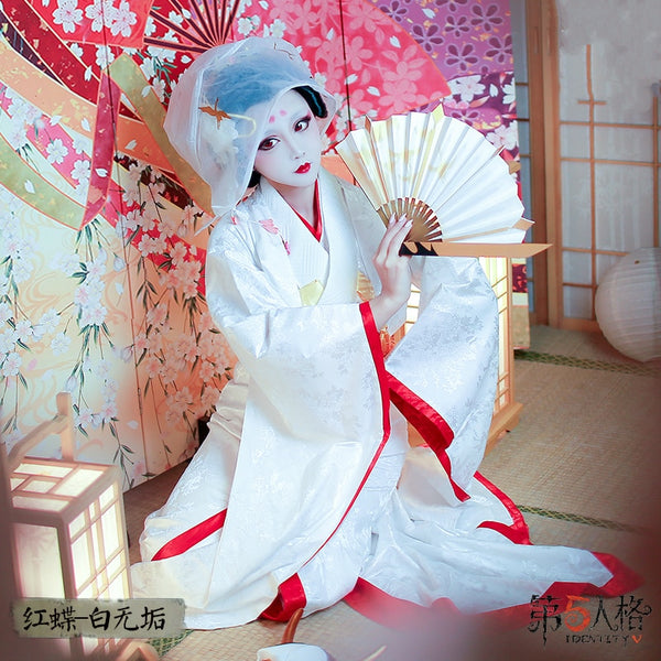 Anime Game IdentityV Cosplay Costume Michikoko Cosplay Costume Shiromukuku Halloween Carnival Wedding Kimono Costumes