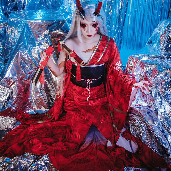 Anime Hot Game Identity V Cosplay Kostüm Michiko Cosplay Kostüm Kimono Set Halloween Karneval Frauen Kleidung
