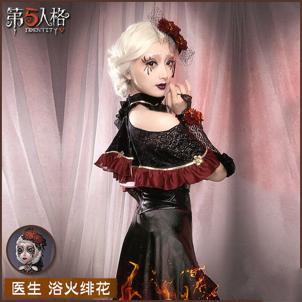 Hot Game Identity V Cosplay Costume Doctor Emily Dale/lydia Jones Survivors New Skin Cosplay Costume Halloween Bathing In Fire