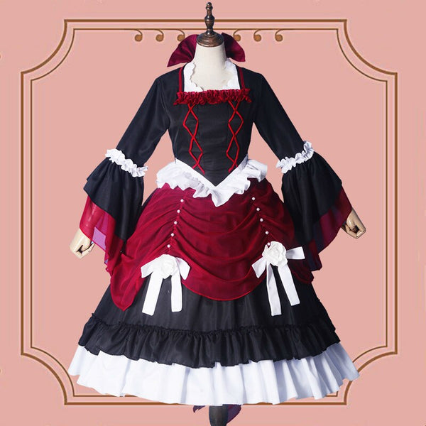 Identity V Mary Cosplay Costume Regulator Madam Red Bloody Queen Cosplay Costume Long Dress Halloween Carnival Party Costumes