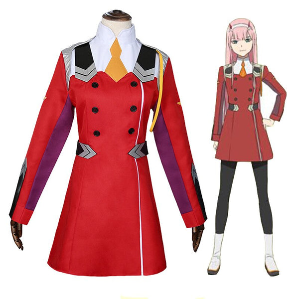 Anime Darling In The Franxx Cosplay Kostüm Strelizia Zero Two Code 002 Cosplay Kostüme Halloween Uniform Kleidung für Frauen