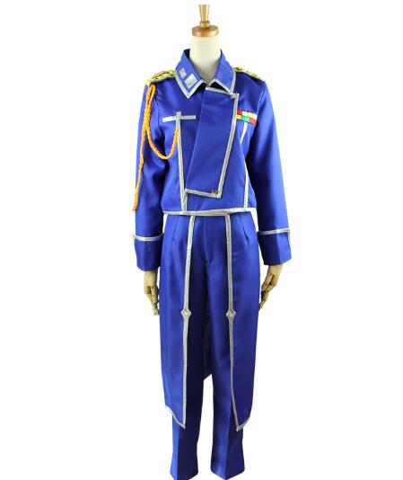 Anime Fullmetal Alchemist Cosplay Roy Mustang Costumes Military Uniform Suit Coat + Pants + Apron