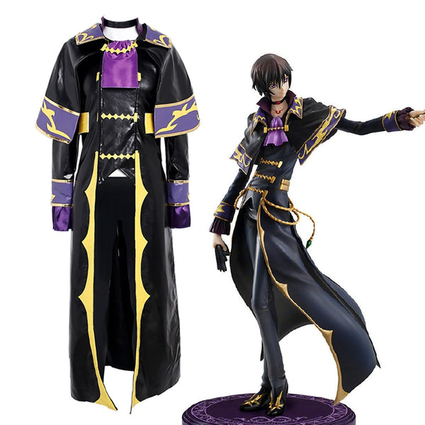 Code G Geassass Cosplay Costume Leloucheses of the Resurrectionon Zero Cosplay Costume Adult PU Suit Halloween Carnival Uniform Custom Made
