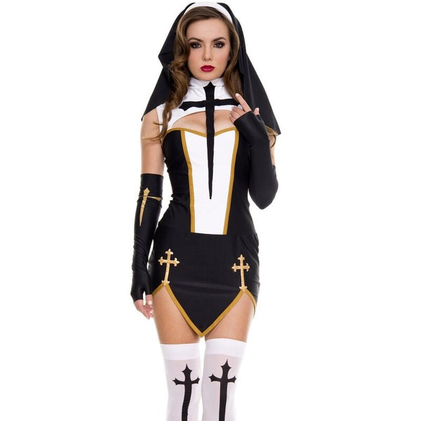Jesuss Christs Priests Nun-Acting Uniform Nuns Costume Adult Masquerade Costume Cosplay Costumes Sexy Costume