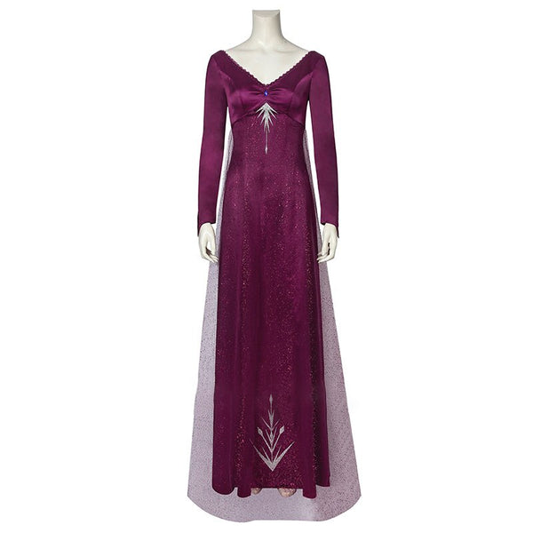 Elsa Pajamas Sleepwear Purple Dress Sleeping Dress Women Cosplay Costume Outfit