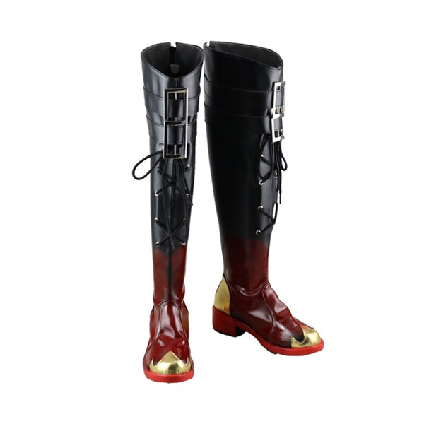 Hot Game Identity V Cosplay Shoes Tracy Reznik Little Red Riding Hood Costume Shoe Original Skin Women Halloween Knee High Boots